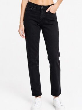 Levis 502 Jeans Womens 14 Regular Black Tapered Leg Denim 27 waist 29 length